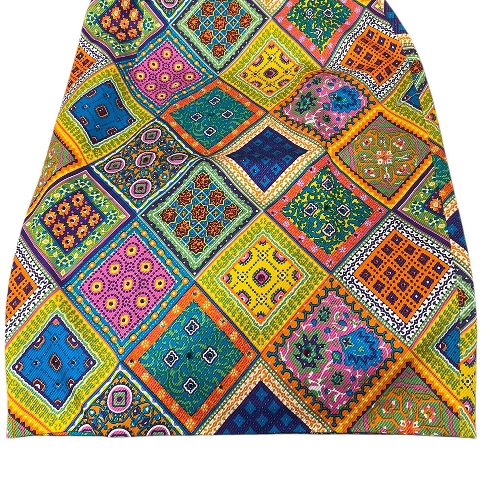 David Meister Multicolor Patchwork Pencil Skirt